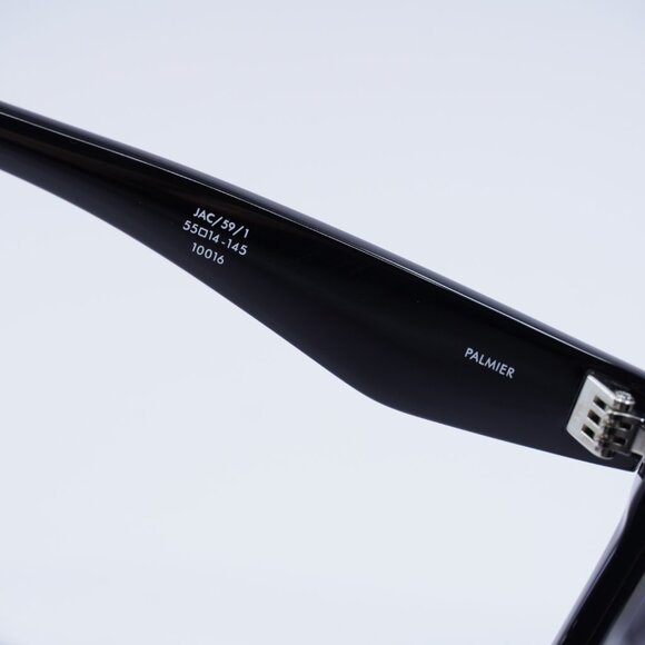 Jacquemus PALMIER JAC/59 C1 Sunglasses Shiny Black Cat Eye Frame, Grey Lenses - Picture 6 of 11